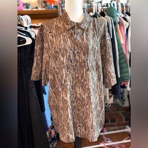 Mossy Oak Men's Camouflage Shirt - Brown and Tan